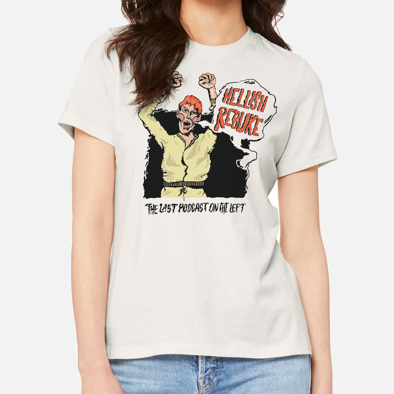 Hellish Rebuke Ladies Relaxed Tee front with graphic
