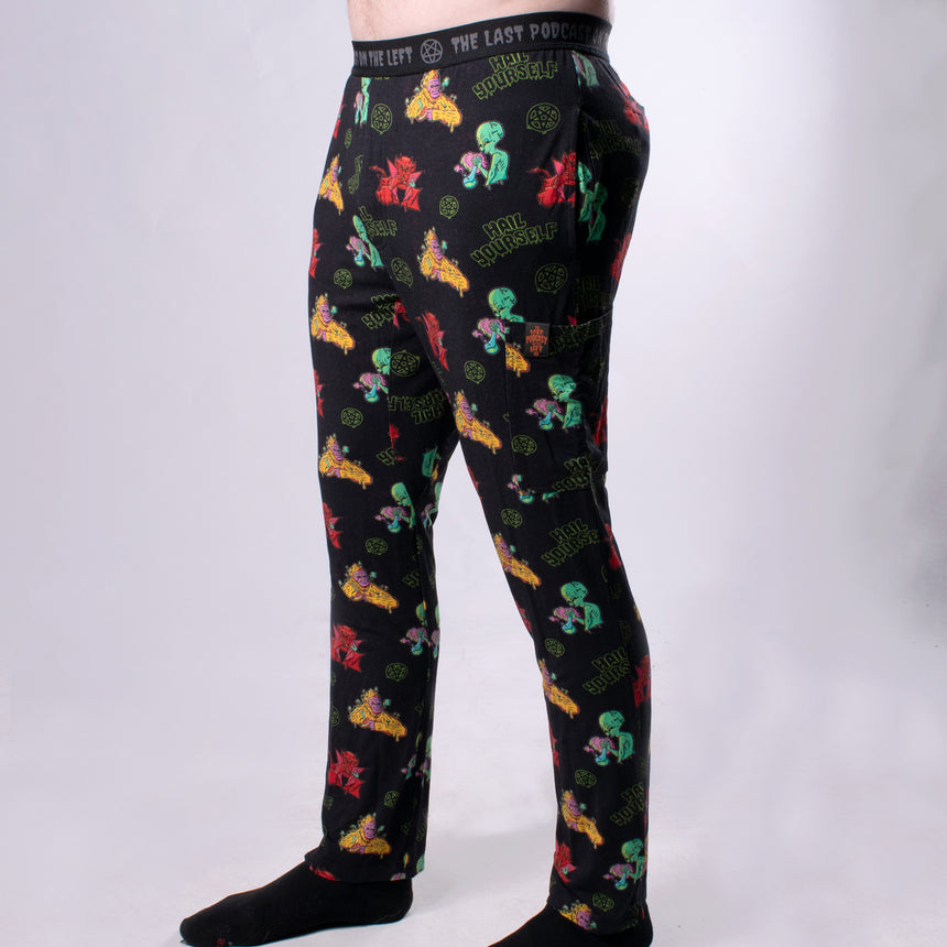 mens lounge pant featuring trippy print