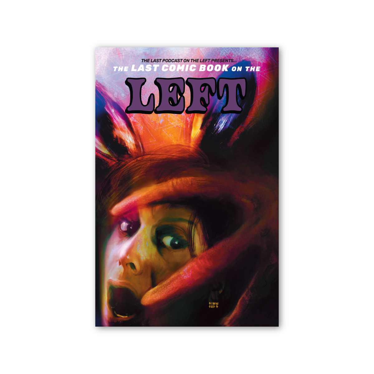 Comic book cover titled 'The Last Comic Book on the Left' with a colorful design.