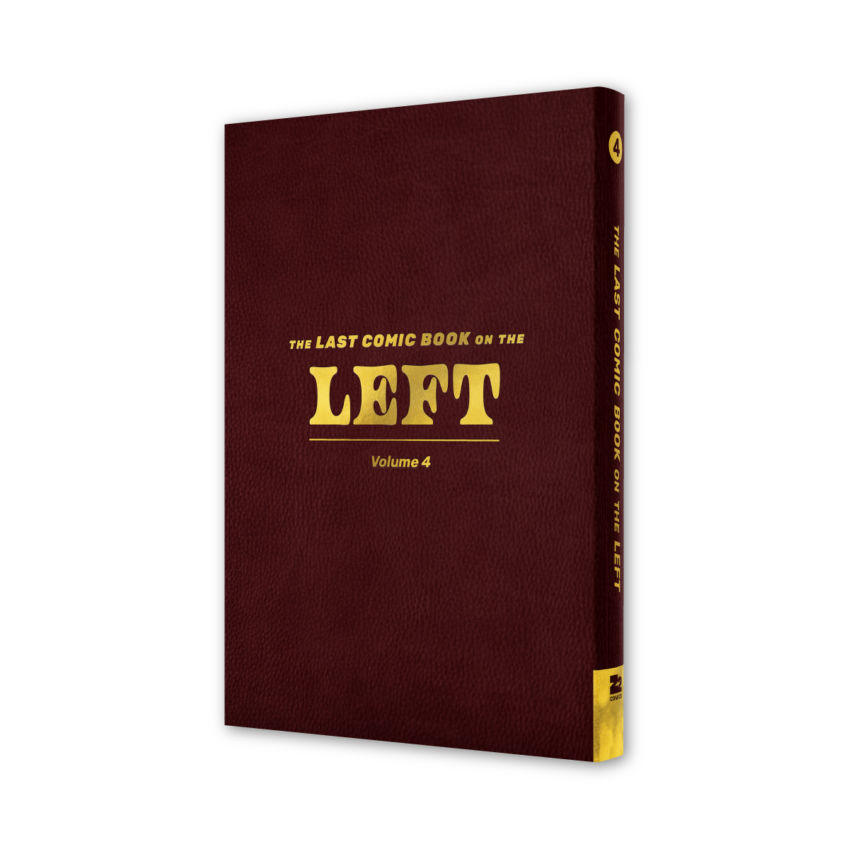 Book with gold text on a white background