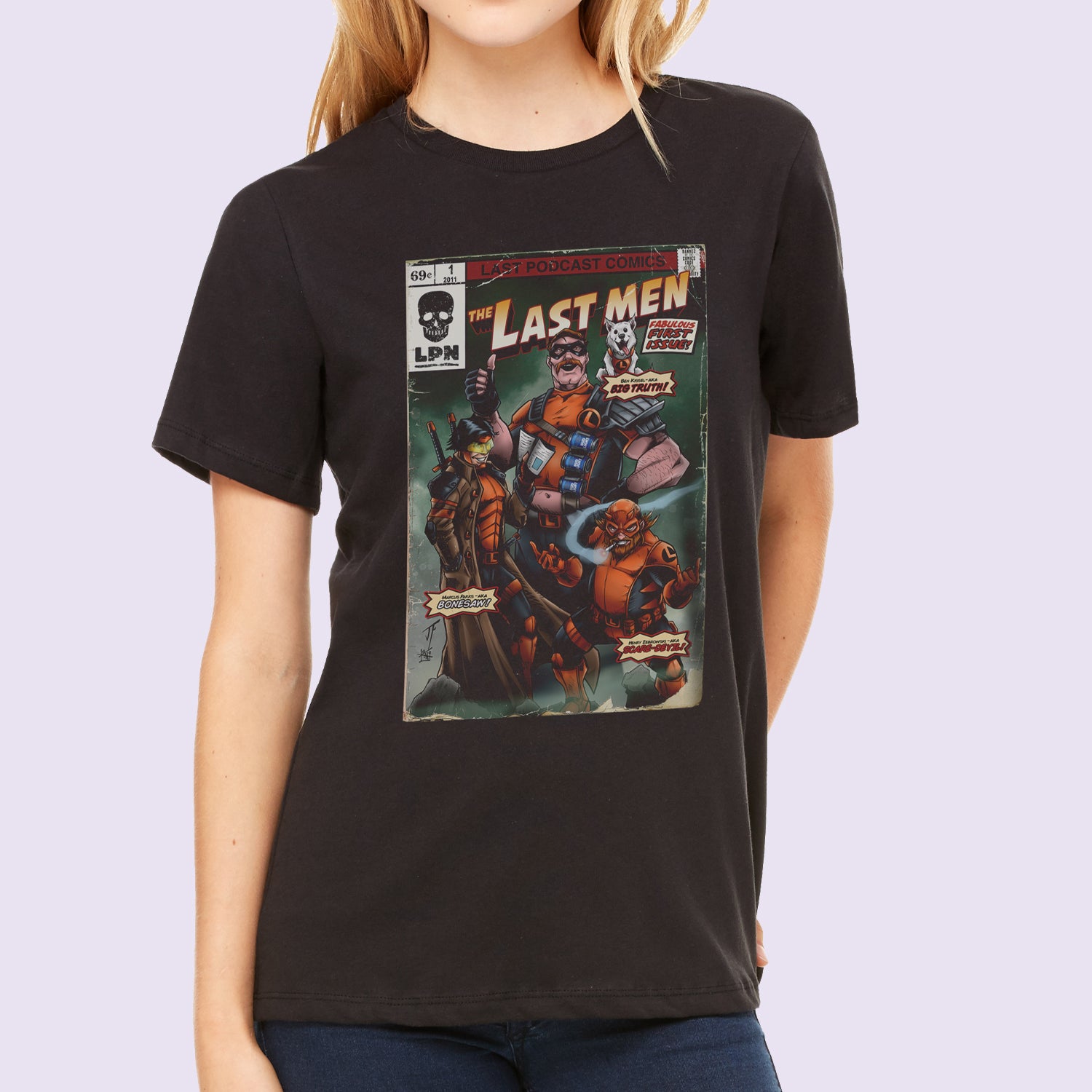 Evil Genius Ladies Tee with the last men poster graphic