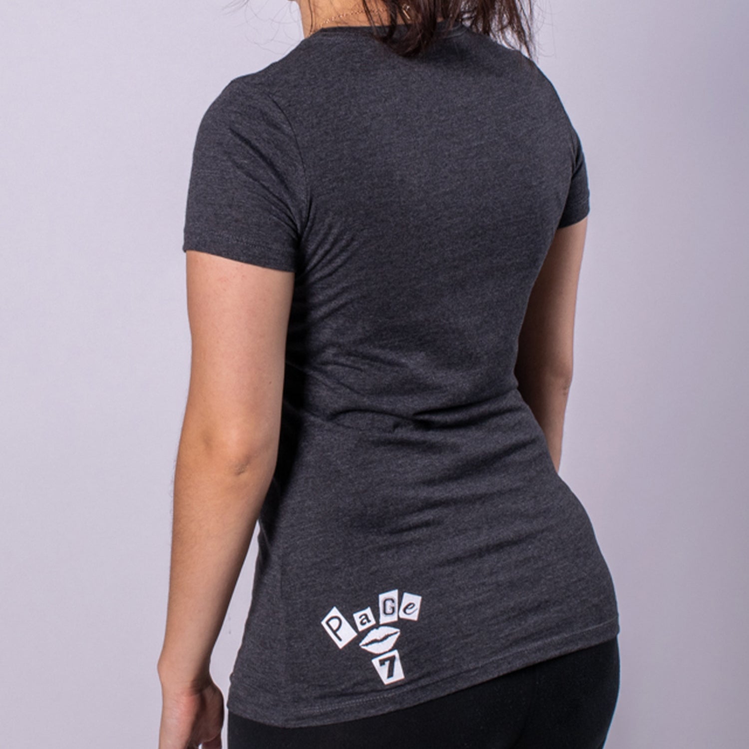 Page 7 Hakuna Mafuckit Women's Favorite Tee Back Dark Grey Heather with white page 7 text