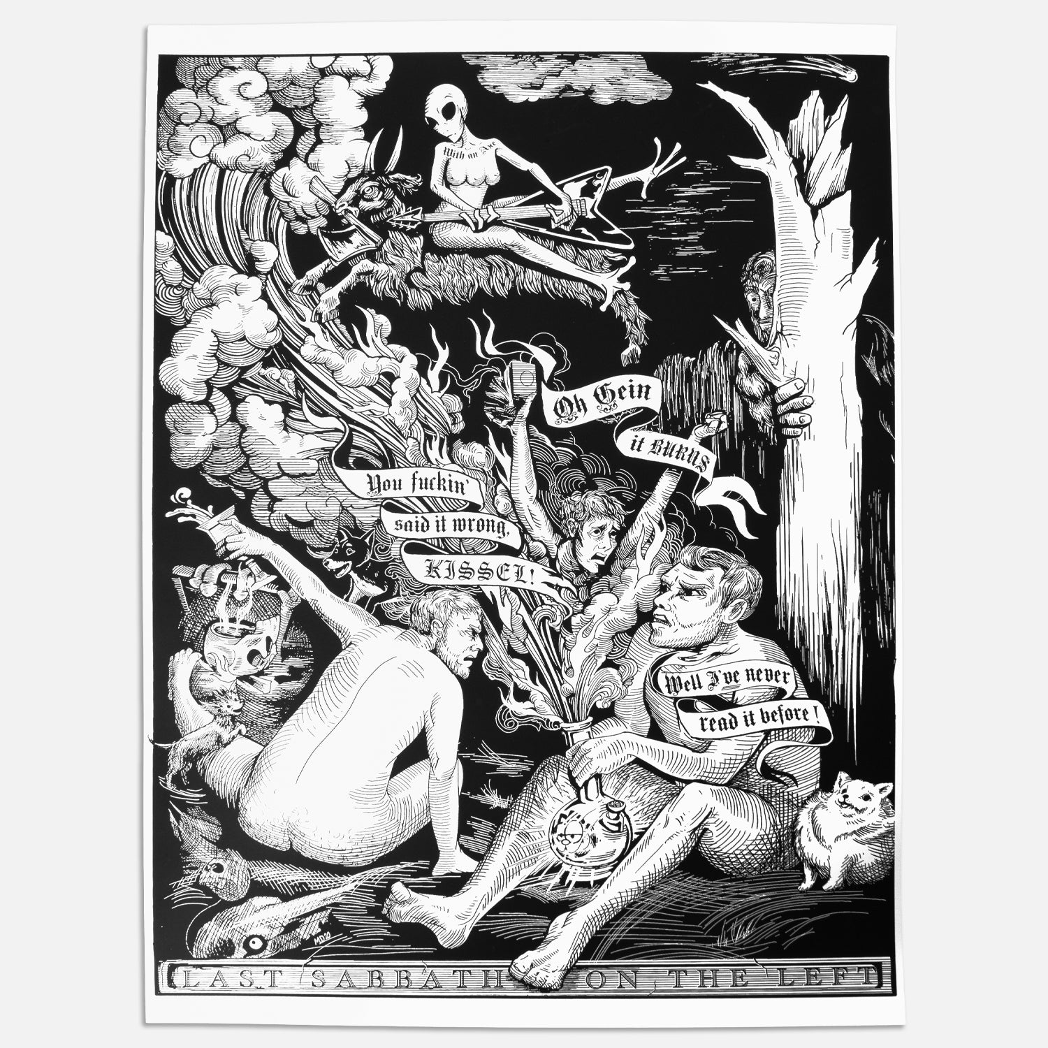 Last Sabbath on the Left Poster black and white