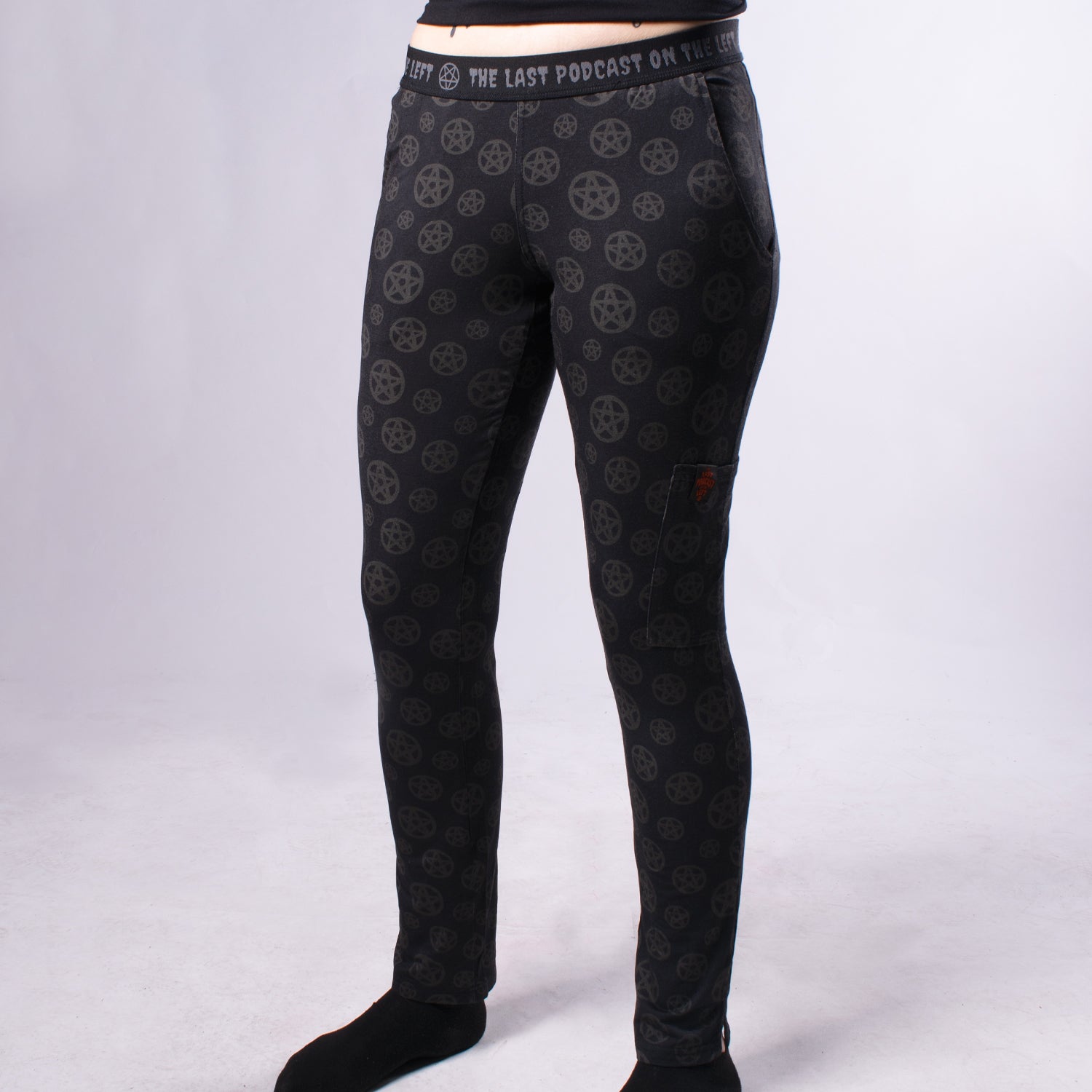 ladies lounge pant with pentagram pattern