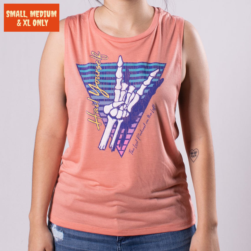 Heather sunset skeleton hand tank small medium and xl only