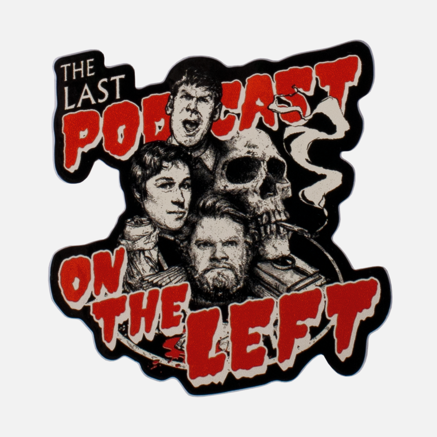 decal of classic the last podcast on the left logo