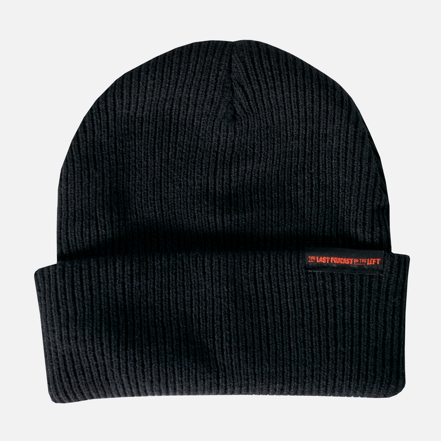 black beanie with hail yourself in white